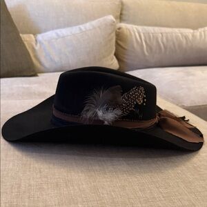 Elegant Black Feathered Women's Hat